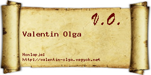 Valentin Olga névjegykártya