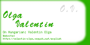 olga valentin business card